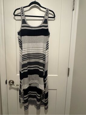 Marc New York High Low Sleeveless Striped Summer Dress